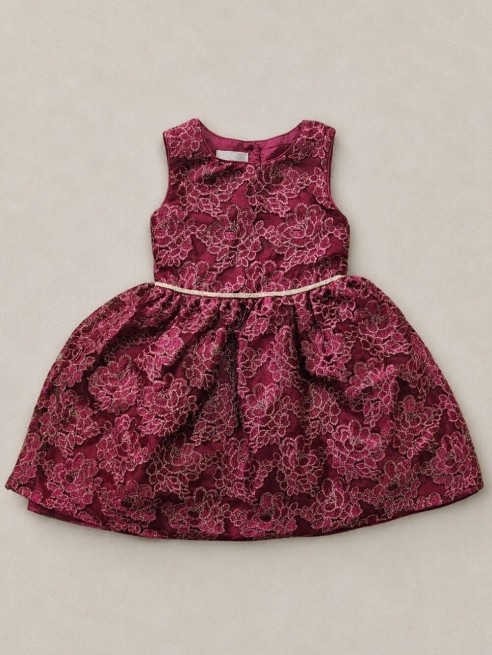 Pastourelle Pippa & Julie Girls 6X Burgundy Embroidered Holiday Party Dress